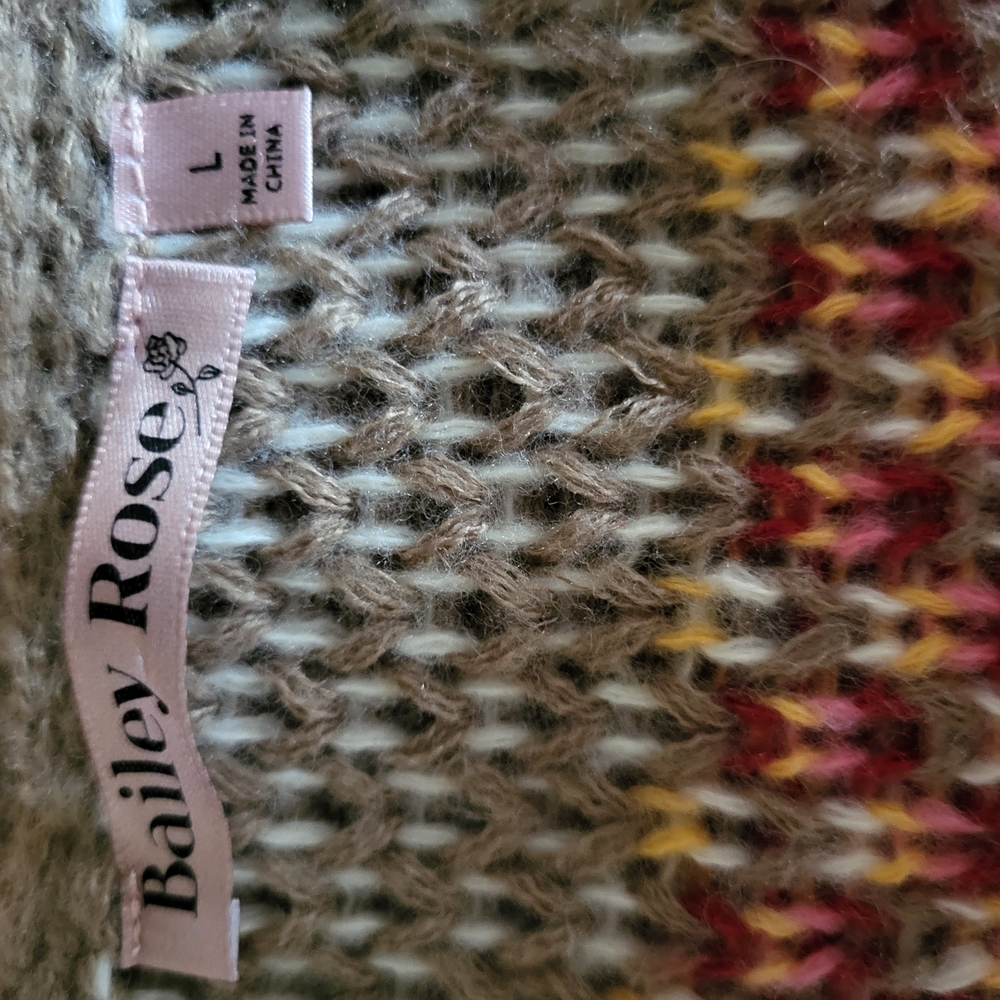 Bailey Rose Multicolor Knit Cardigan